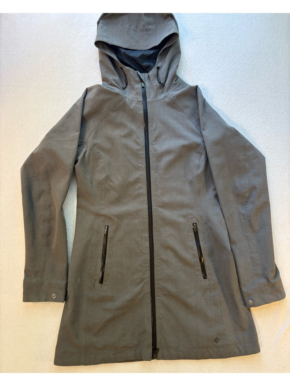 Columbia Women’s Slate Gray/Plaid Waterproof Trench Jacket